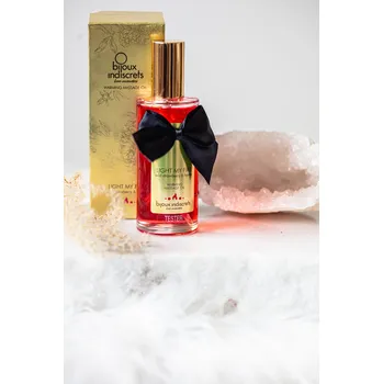 Masážní přípravek Bijoux indiscrets Luxusní hřejivý masážní olej s vůní a chutí jahody