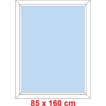 Okno Soft Plastové okno 85x160 cm, FIX neotevíravé