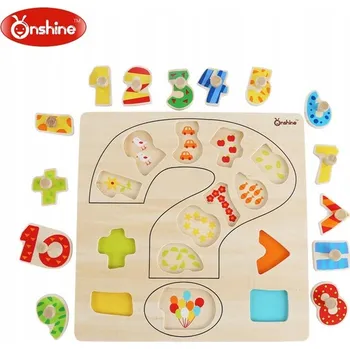 Puzzle MOZAIKOVÁ SKLÁDAČKA HŘÍBKY KOLÍČKY KREATIVNÍ SADA ČÍSLICE VÝUKA POČÍTÁNÍ