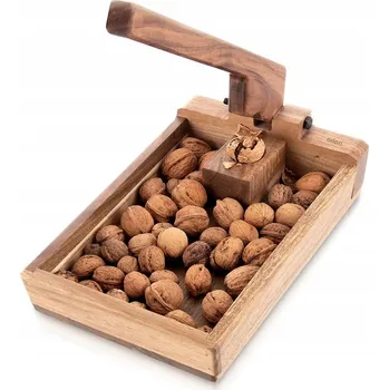 Louskáček Louskáček na ořechy s dřevěným štípáním na podstavci