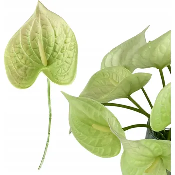 umělá květina Umělá zelená anturie květina na stonku do vázy kytice dekorace 33 cm