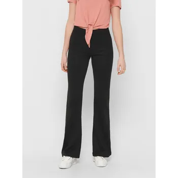 Dámské kalhoty Černé dámské flared fit kalhoty ONLY Fever - Dámské Only černá | růžová 2397734