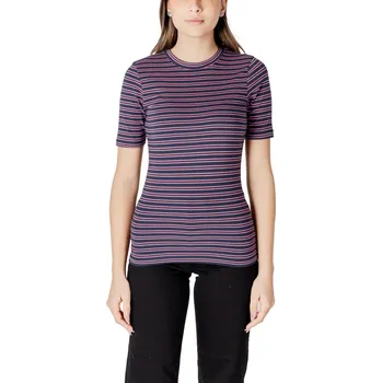 Dámské tričko Pruhované triko Ichi ICHI černá | modrá | růžová 3491799