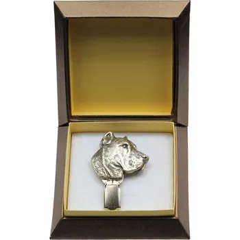 Brož Presa Canario brož s klipem v ozdobné krabičce, výstava psů