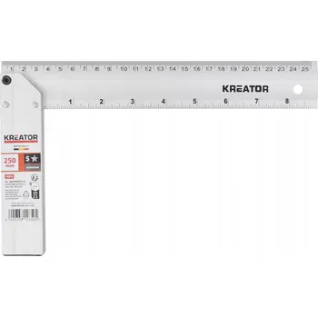 Úhloměr Kreator KRTH70501 - Úhelník 250mm ALU - HIGH QUALITY