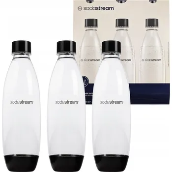 Výrobník sody 3X LÁHVE SODASTREAM ČERNÉ 1L FUSE PRO VÝROBNÍK SODY, VHODNÉ DO MYČKY