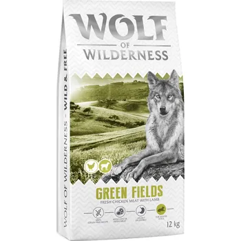 Krmivo pro psa 12kg Wolf of Wilderness Senior "Green Fields" kuřecí s jehněčím - bez obilovin granule pro psy