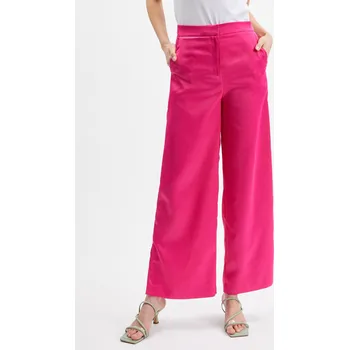 Dámské kalhoty Orsay Růžové dámské široké zkrácené kalhoty - Dámské Orsay červená 2334333