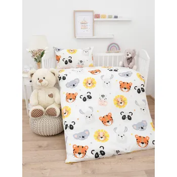 Bytový textil Bavlněné povlečení Renforcé do postýlky - Zvířátka v Zoo