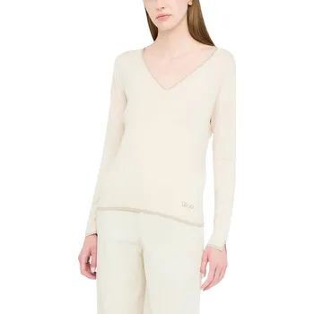 Svetrový top Liu Jo s výstřihem do V Liu Jo krémová 3490253