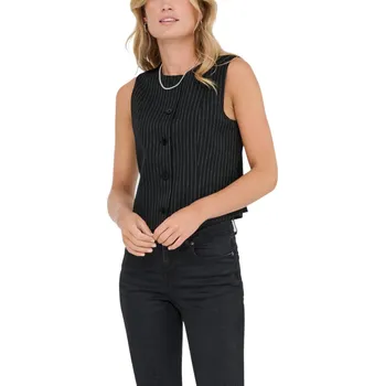 Dámská vesta Dámská pruhovaná vesta Only Only černá | bílá 3490257