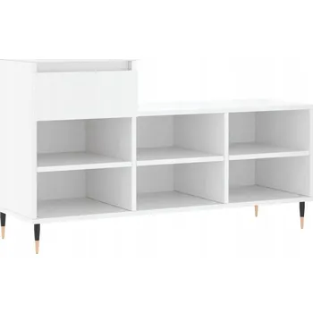 Botník Police na boty, bílá, 102x36x60 cm, materiál d