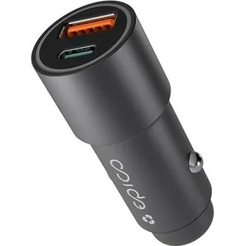 Mobilní telefon Nabíječka do auta Epico Resolve 38W duální nabíječka do auta - vesmírně šedá