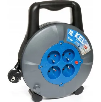 Napájecí kabel Prodlužovací Kabel bubnový KEL 10m 3x1mm 4 zásuvky 2P+Z 10A 2300W