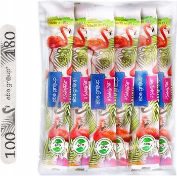 Pilníky na nehty Aba Group Standard Plameňák rovný 100/180 25 ks