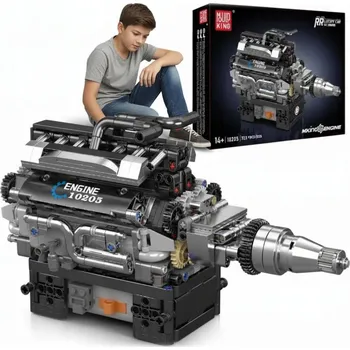 ostatní stavebnice SADA STAVEBNÍCH STAVEBNICE 733 DÍLŮ PRVKY MOTOR ROLLS-ROYCE V12