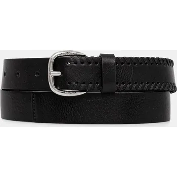 Opasek Kožený pásek Weekend Max Mara ABINGO dámský, černá barva, 2615501044600 99X, vel. M