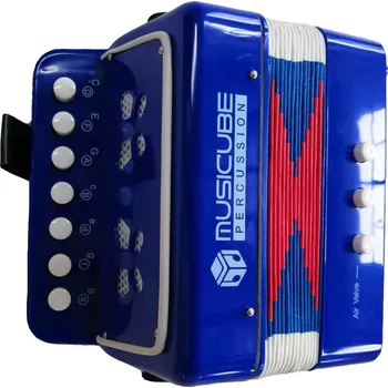 Hudební nástroj pro děti Hudební hračka Akordeon 14tonový modrý