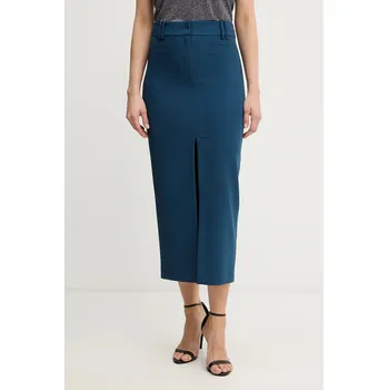 Dámská sukně Sukně Patrizia Pepe modrá barva, midi, 8G0515 A498 8G0515.A498 55X, vel. 40