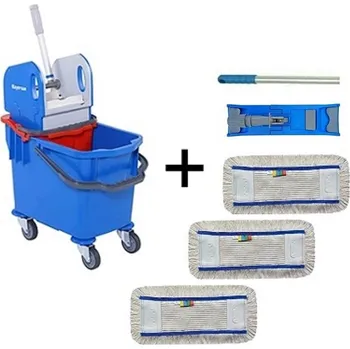 Úklidový vozík Úklidový vozík BOBBY BRS PLUS + FLIPPER Mop sestava s 3mi návleky 40cm