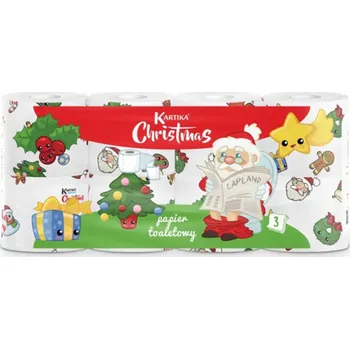 Toaletní papír Suchý toaletní papír bez vůně Kartika 8 ks