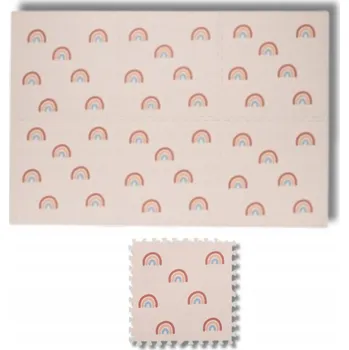 Pěnová Podložka Pro Děti Puzzle 61x61 cm Velká Silná Pěnová Podlaha Duha