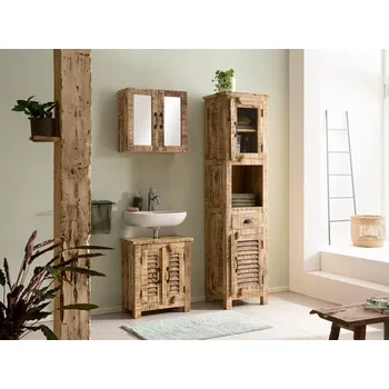 Koupelnový nábytek Masivní koupelnová sada Caribou II, 3dílná