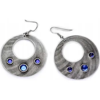 Náušnice Náušnice kovové Jablonex kruh šedé