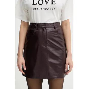 Dámská sukně Kožená sukně Weekend Max Mara ONCIA 2615401011600 burgundské 93X, vel. 40