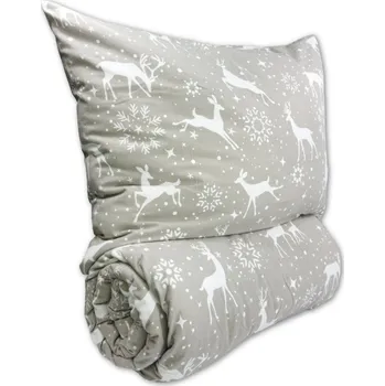 Povlečení Brotex Flanelové povlečení 140x200, 70x90 Escama grey