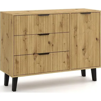 Dětská skříň Komoda Scandi 1D3S SLIM DUB ARTISAN