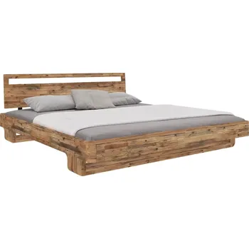 Postel Masivní postel Indra z borovice, lakovaná, hnědá – 180×200 cm