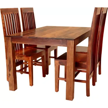 Jídelní set Jídelní set do malého bytu pro 4 osoby z masivu palisandr
