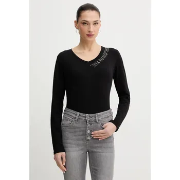 Tričko s dlouhým rukávem Liu Jo TA6053.JS003 černá 99X, vel. XL