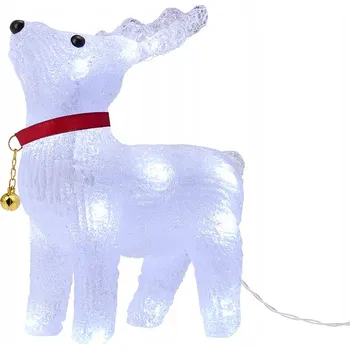 Vánoční dekorace SOB LED 3D AKRYLOVÝ 23 CM NA BATERIE STUDENÁ BÍLÁ VÁNOČNÍ OZDOBA