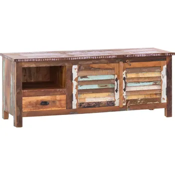 Televizní stolek Masivní TV stolek Wakefield z recyklovaného dřeva, lakovaný, vícebarevný – 150×50×60 cm