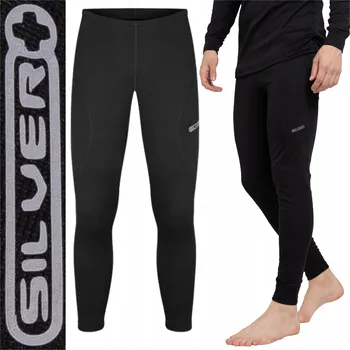 Pánské termo spodky Legíny Ercole Silver+ černé, velikost 3XL