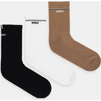 Pánské ponožky Ponožky BOSS 3P QS Iconic CC SP W 3-pack bílá barva, 50537322 00C, vel. 35-38