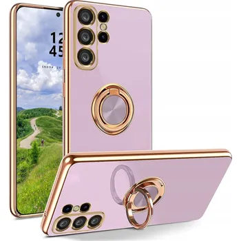 Pouzdro na mobilní telefon Zadní Kryt RCBR pro Samsung Galaxy S24 ultra 5G SM-S928 PREMIUM SILICONE fialový