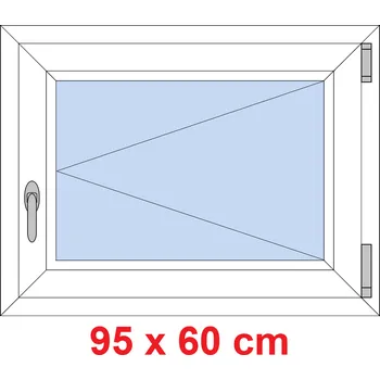 Okno Soft Plastové okno 95x60 cm, otevíravé