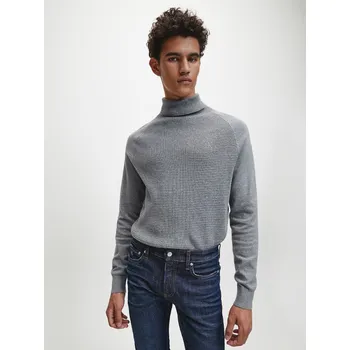 Pánský svetr Calvin Klein pánský šedý rolák - L