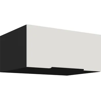 Kuchyňská skříňka 80 NAGU-36 1F, Horní kuchyňská skříňka o hloubce 57 cm, Aria bílá​/černá