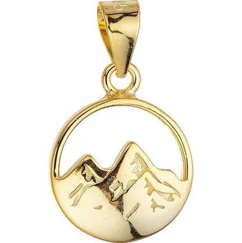 Přívěsek Evolution Group Pozlacený stříbrný přívěsek hory 64086