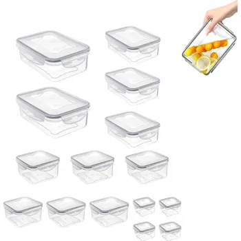 Dóza na potraviny SADA OBĚDOVÝCH BOXŮ nádoba na potraviny VZDUCHOTĚSNÁ ŽÁRUVZDORNÁ 15x