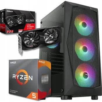 Stolní počítač Počítač Ryzen 5 4,2GHz | RX 6600 8GB | 16GB RAM | 2TB SSD | Windows 11