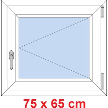 Okno Soft Plastové okno 75x65 cm, otevíravé
