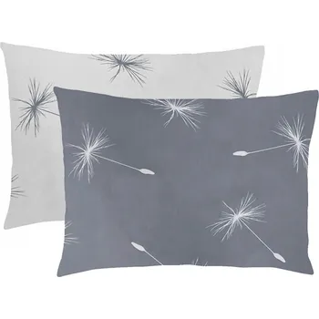 Povlečení XPOSE® Bavlněný povlak na polštář DANDELIA DUO šedý/bílý 50x70 cm, Bavlna + Prodloužená možnost vrácení zboží do 50 dnů