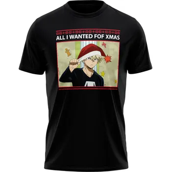 Karnevalový kostým Animerch Tričko Bakugo X-Mas 2025 LIMITED - černé Velikost oblečení: 146 (8-10 let)