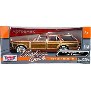 autíčko MOTORMAX 1979 CHRYSLER LeBARON TOWN & COUNTRY HNĚDÝ 1:24 NOVÝ KOVOVÝ MODEL