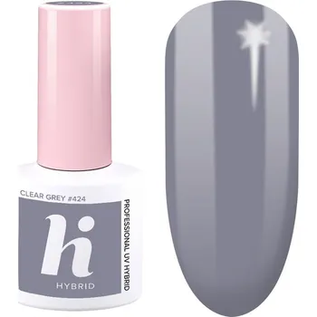 Lak na nehty Hybridní lak barevný lak hi hybrid 424 Clear Grey 5 ml